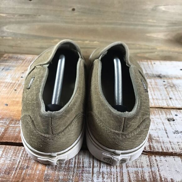 Vans Tan Suede Slip On Sneakers - Picture 3 of 8